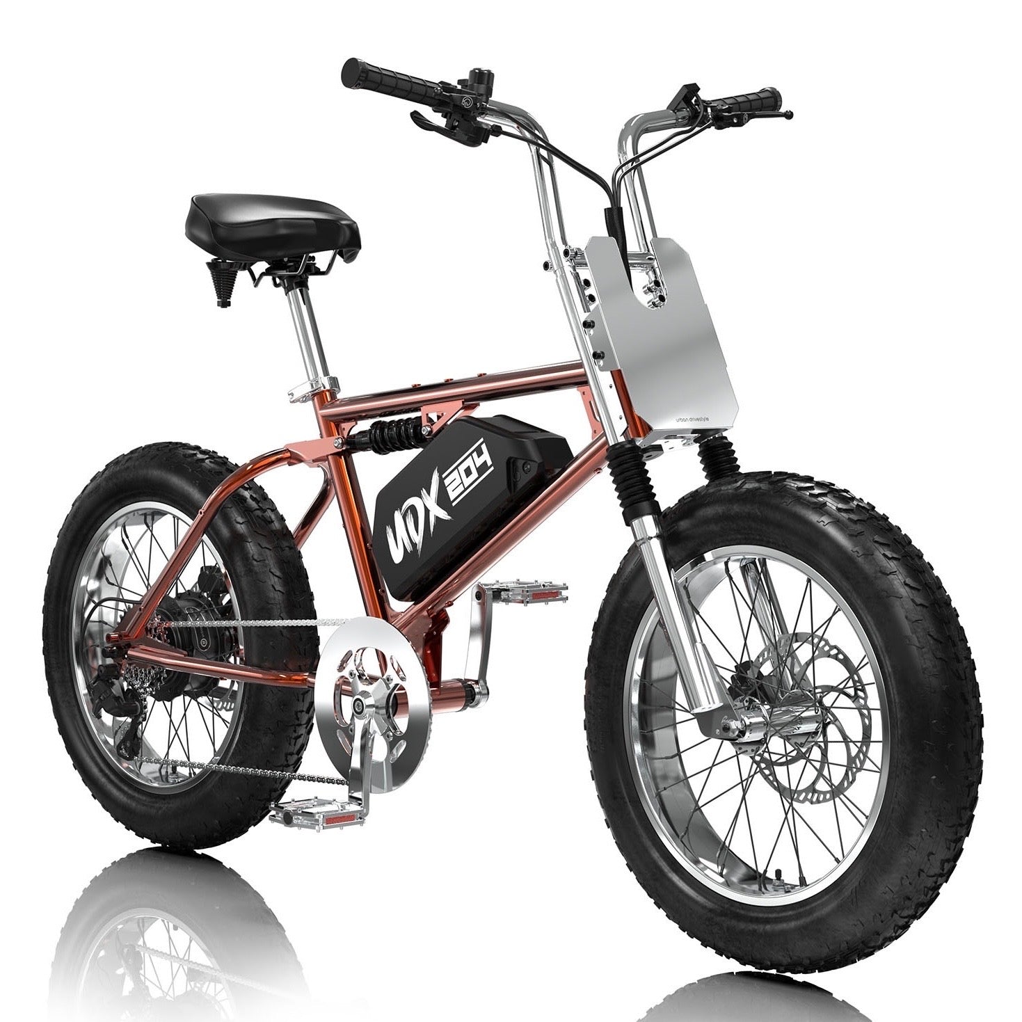 UrbanDrivestyle UDX 清漆火焰橘，搭配亮銀配件，展現金屬光澤