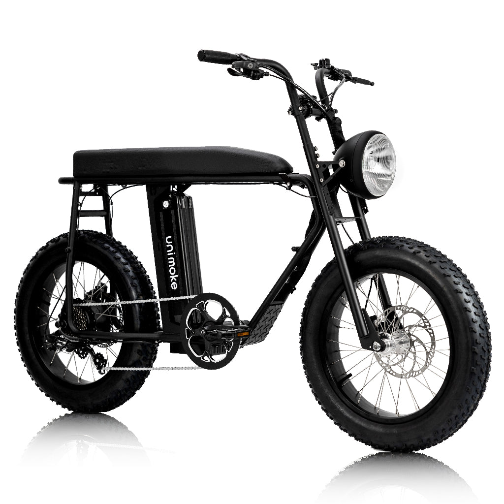 Urbandrivestyle 的 Unimoke MK 經典消光黑，復古帥氣，九段電力輔助可輕鬆騎乘