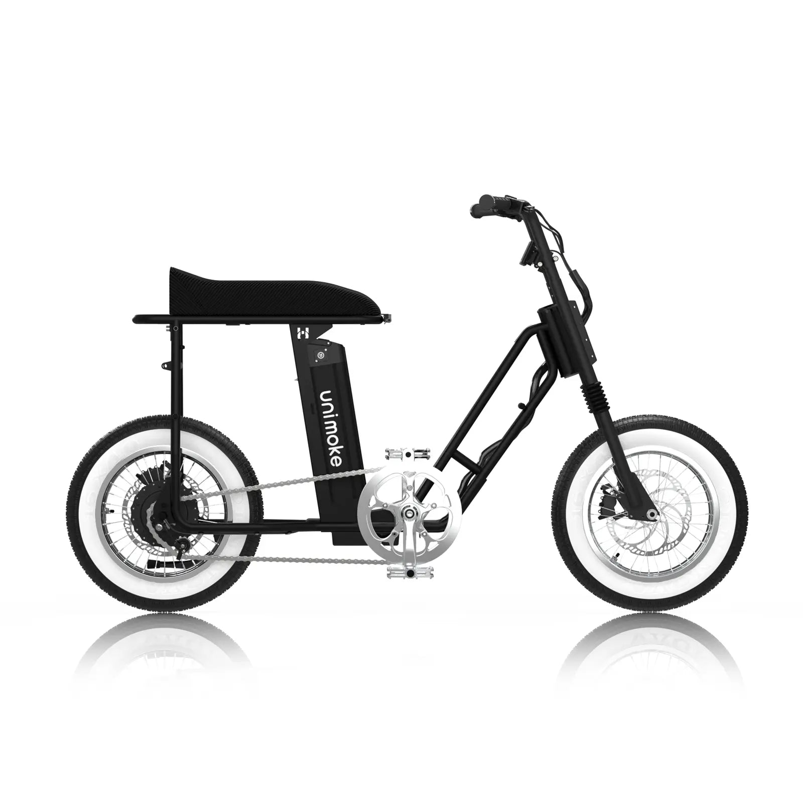 一台 Unimoke miniswing 消光黑，純黑車架神秘且獨特，簡約又經典