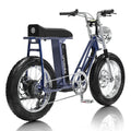 Unimoke SW 清漆寶石藍標配升級包含避震前叉、轉向穩定器、配置 Urban Drivestyle 專屬鋁製銘飾板的雙電池擴充座